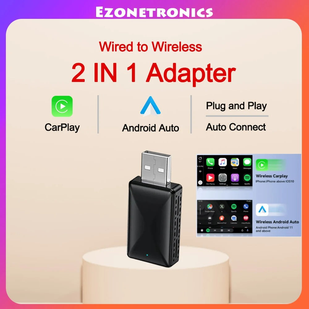 2-in-1 CarPlay Android Auto Adapter