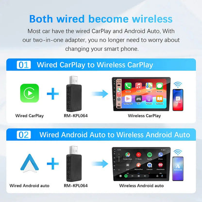 2-in-1 CarPlay Android Auto Adapter