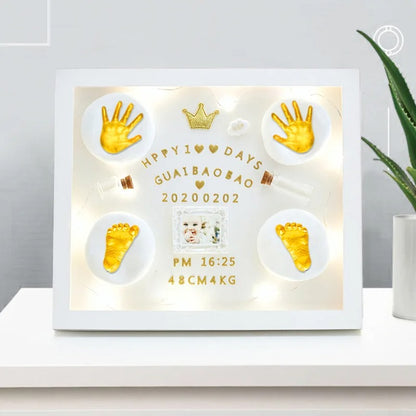 Children full moon hand footprint souvenir model