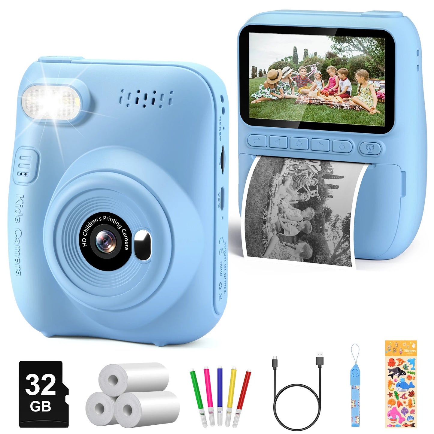 Instant Print Camera for Kids